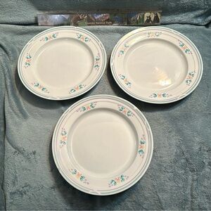 Soho Gardens Fairwinds Condon Norman design small Floral Dinner Plates Set of 3